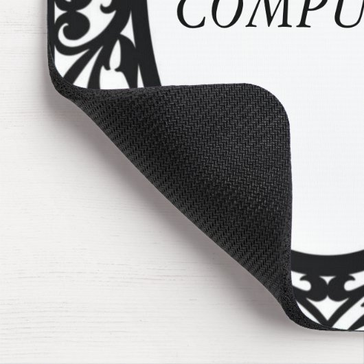 Tapis de souris noir et blanc (Coin)