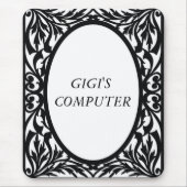 Tapis de souris noir et blanc (Devant)