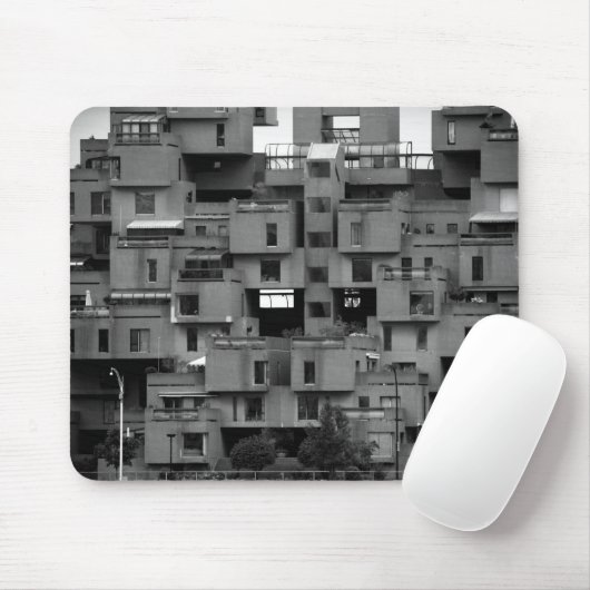 Tapis De Souris Noir et Blanc Architectural (Avec souris)