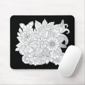 Tapis De Souris Noir et blanc, Couleur ceci (Avec souris)