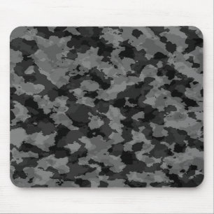 Tapis de souris noir et blanc de camouflage