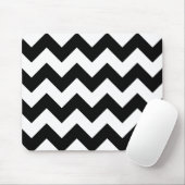 Tapis de souris noir et blanc de Chevron (Avec souris)
