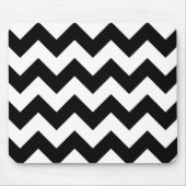 Tapis de souris noir et blanc de Chevron (Devant)