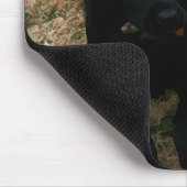 Tapis de souris noir et blanc de chiots (Coin)