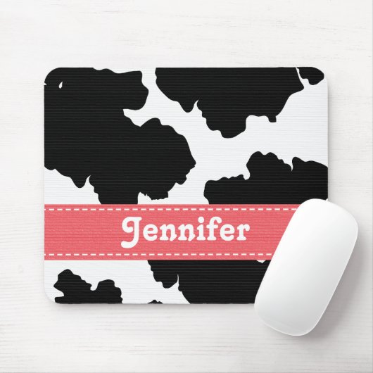 Tapis de souris noir et blanc d'impression de (Avec souris)