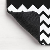 Tapis De Souris Noir et blanc. Le zigzag de partie, pièce le noir (Coin)