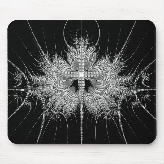 Tapis de souris noir et blanc moderne (Devant)