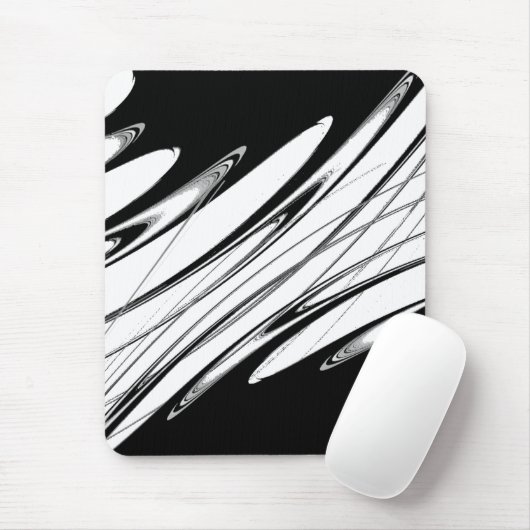 Tapis De Souris Noir et Blanc Moderne (Avec souris)