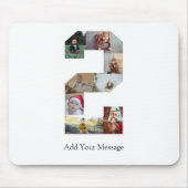 Tapis De Souris Noir et blanc Numéro 2 Photo Collage (Devant)