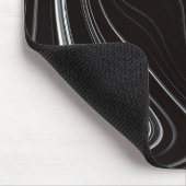 Tapis De Souris Noir et blanc Wavy Abstraction (Coin)