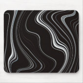 Tapis De Souris Noir et blanc Wavy Abstraction (Devant)