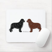 Tapis de souris noir et Brown de chien de (Avec souris)