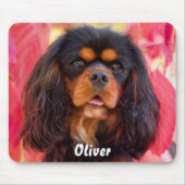 Tapis De Souris Noir et Tan Cavalier King Charles Spaniel Chien (Devant)