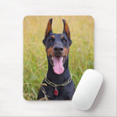 Tapis De Souris Noir et Tan Doberman Pinscher (Avec souris)
