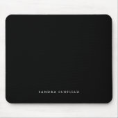 Tapis De Souris Noir Formalisé Personnalisé Simple (Devant)