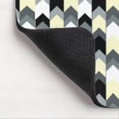 Tapis De Souris Noir, gris, chevron jaune (Coin)