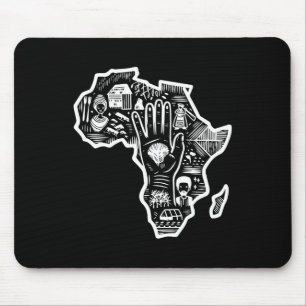 Tapis De Souris Noir Histoire Mois Afrique Carte Design Unité Art