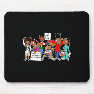 Tapis De Souris Noir Histoire Mois Blm Black Vit Problème Enfants