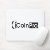 Tapis De Souris Noir iCoinProLogo (Avec souris)