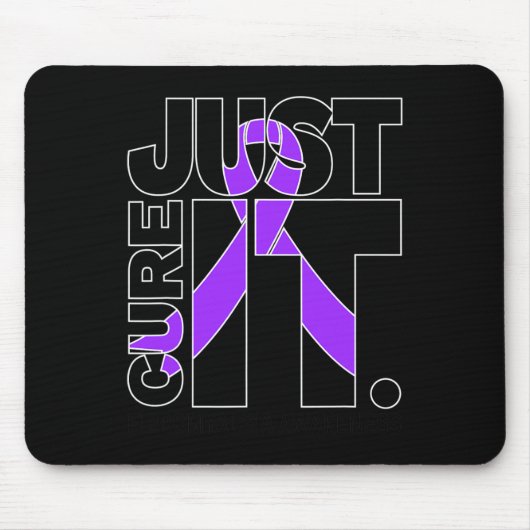 Tapis De Souris Noir juste guérir la sensibilisation à la fibromya (Devant)