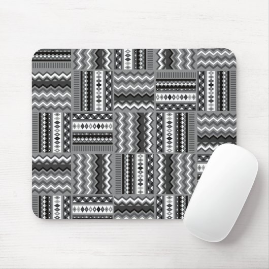 Tapis De Souris Noir moderne et blanc (Avec souris)