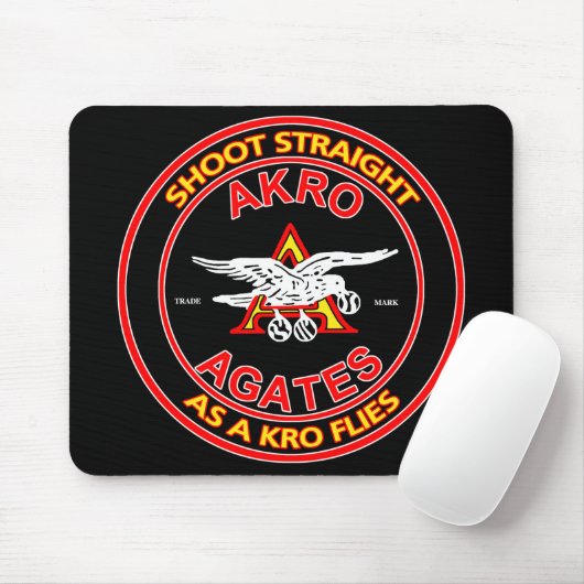 Tapis De Souris Noir Mousepad d'agate d'Akro (Avec souris)