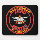 Tapis De Souris Noir Mousepad d'agate d'Akro (Devant)