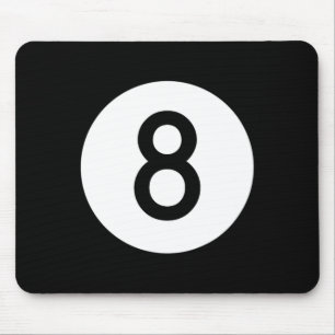 Tapis De Souris Noir Pool Ll Numéro Huit Billard Snooker Huit