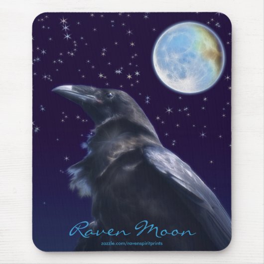 Tapis De Souris NOIR RAVEN & LUNE série Mousepad (Devant)