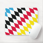 Tapis De Souris Noir rouge jaune Bavaria Motif Drapeau Diamant (Avec souris)