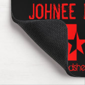 Tapis De Souris Noir rouge Mousepad d'étoile (Coin)