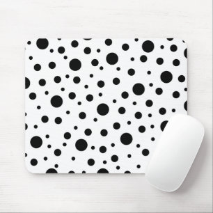 Tapis De Souris Noir sur blanc Polka Motif Baby Blanket Fourre-tou
