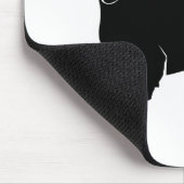 Tapis De Souris Noir sur le basset allemand blanc (Coin)