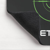 Tapis De Souris Noir Vert Simple foncé Cible verrouillée (Coin)