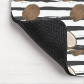 Tapis De Souris Noix de coco sur le motif grunge de rayures (Coin)