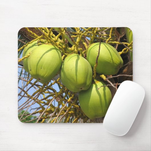 Tapis De Souris Noix de coco vertes fraîches (Avec souris)