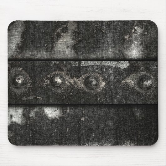 Tapis De Souris Noix et boulons industriels Abstraits B&W (Devant)