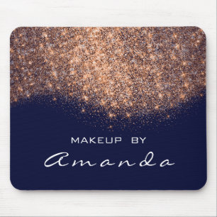 Tapis De Souris Nom bleu de marine d'en cuivre de maquillage de