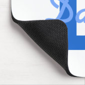 Tapis De Souris Nom bleu et monogramme (Coin)