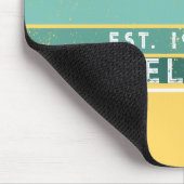 Tapis De Souris Nom Coloré Rétro Jaune (Coin)
