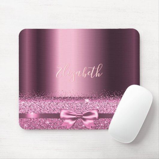 Tapis De Souris Nom d'arc violet élégant (Avec souris)