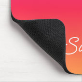 Tapis De Souris Nom de dégradé moderne rose à orange (Coin)