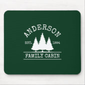 Tapis De Souris Nom de famille Cabine Forest Green (Devant)
