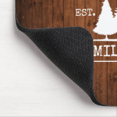 Tapis De Souris Nom de famille Cabine Impression sur bois rustique (Coin)