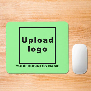 Tapis De Souris Nom de l'entreprise et Logo sur la souris vert cla