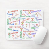 Tapis De Souris Nom de Noël persistant personnalisé (Avec souris)