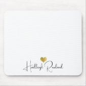 Tapis De Souris Nom de script manuscrit Monogramme Moderne (Devant)