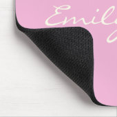 Tapis De Souris Nom de script manuscrit rose mignonne fille person (Coin)