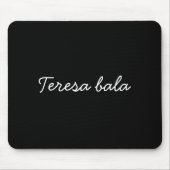 Tapis De Souris Nom de script noir moderne monogramme tendance (Devant)