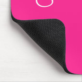 Tapis De Souris Nom de script personnalisé Stylé Rose Chaud Clair  (Coin)